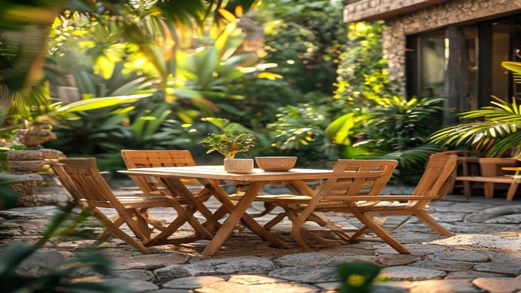 Serat kayu Galam yang mengkilap menampilkan pola alami berwarna coklat keemasan, ideal untuk furnitur mewah