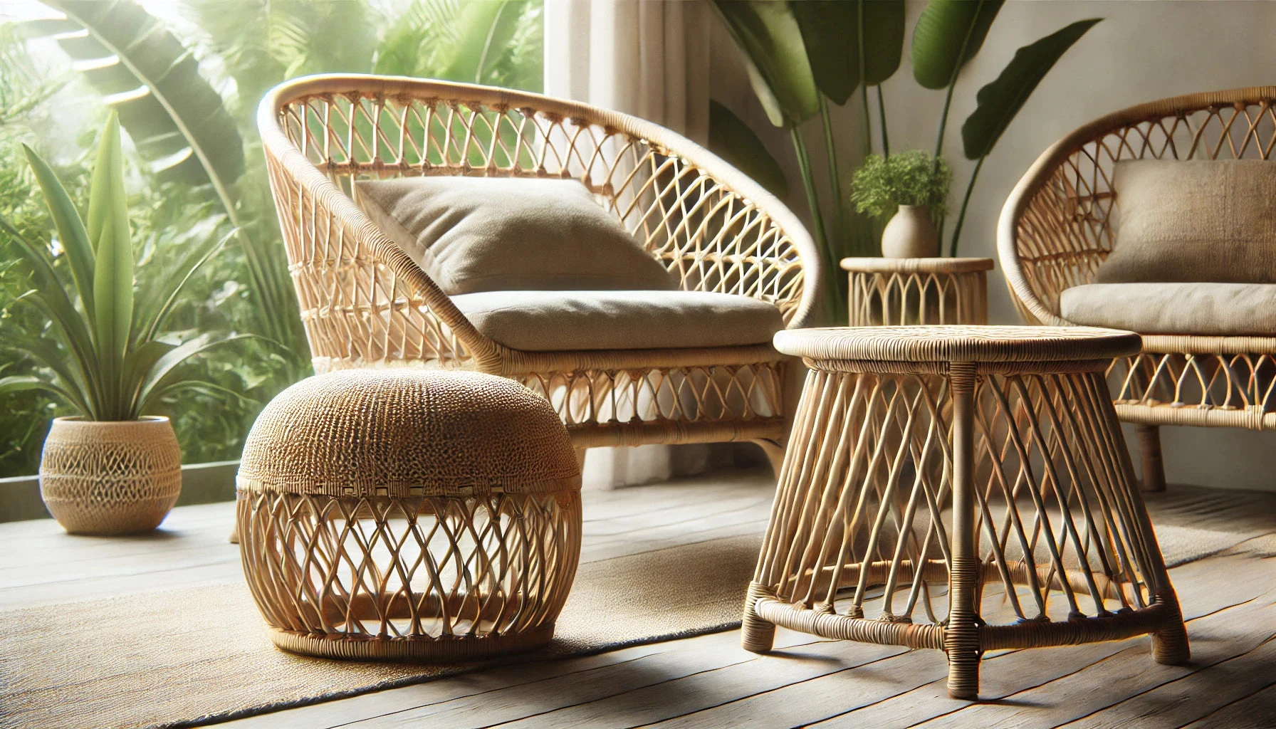 Natural Rattan Wood Material for Home Decor